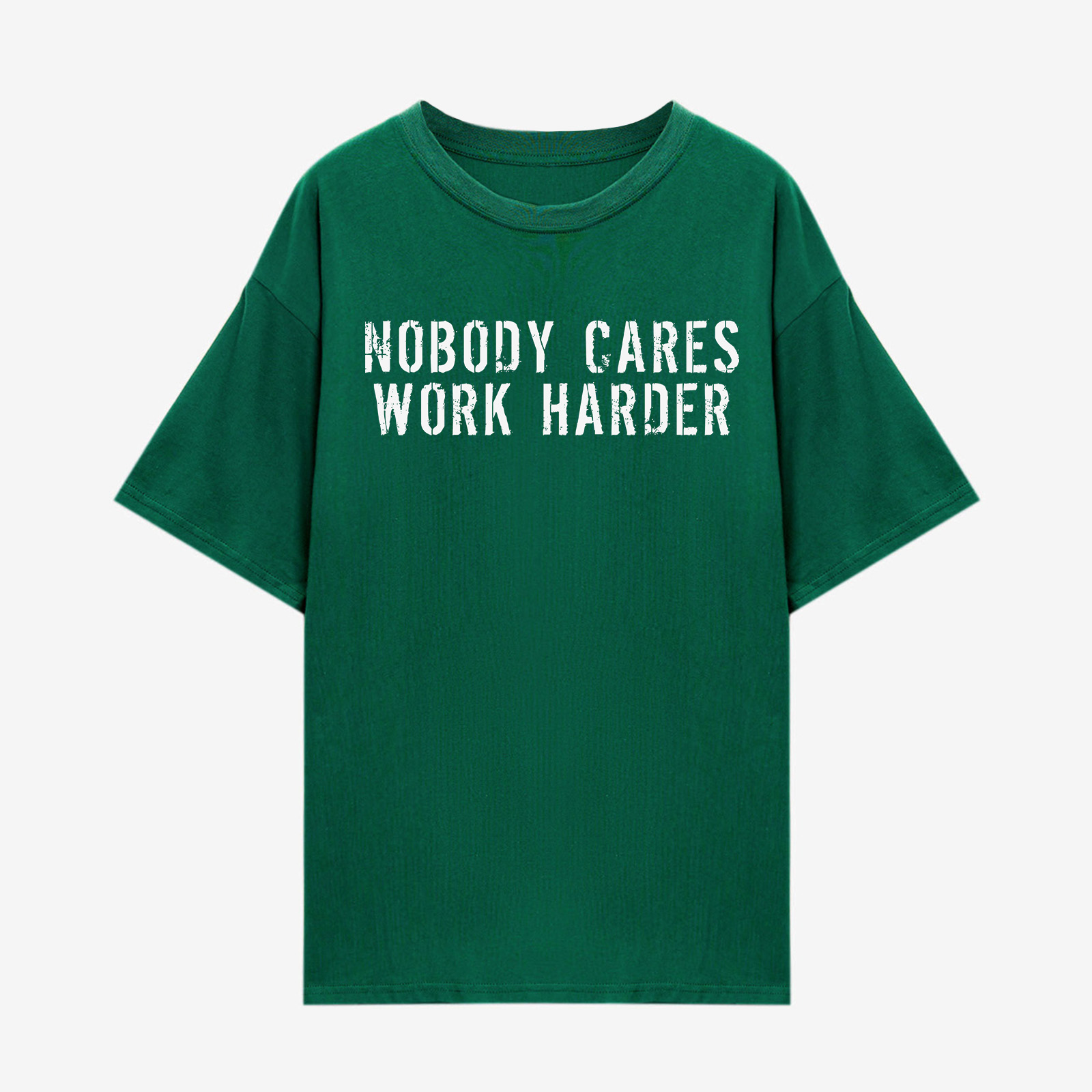 Nobody Cares Work Harder Printed Women's Oversized T-shirt