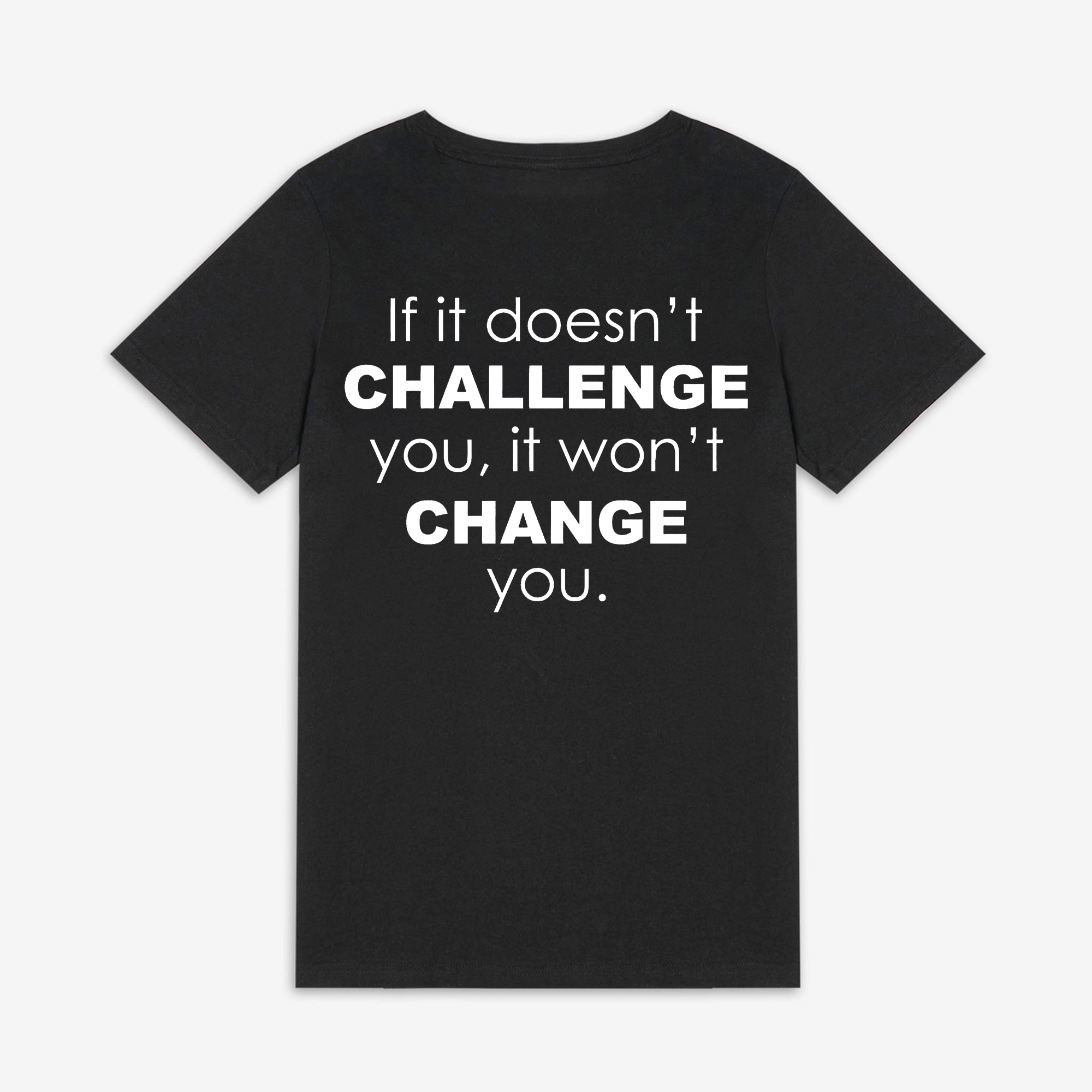 If It Doesn't Challenge You, It Won't Change You Printed Women's T-shirt