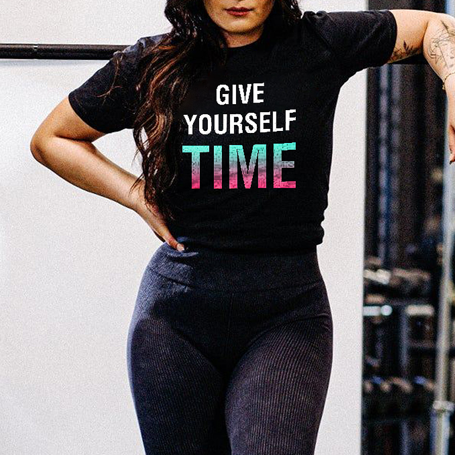 Give Yourself Time Printed Women's T-shirt