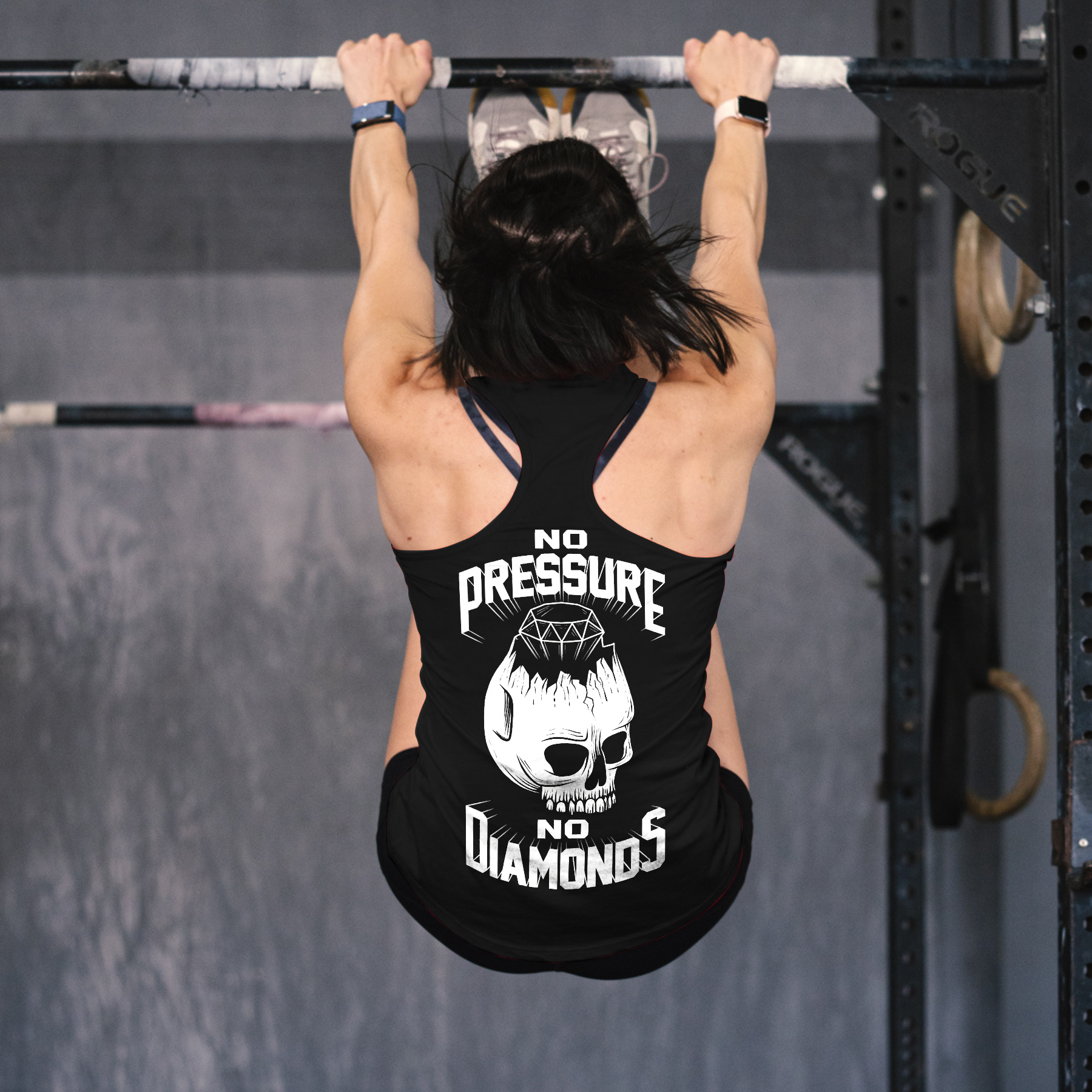 NO PRESSURE NO DIAMONOS Printed Women's Tank Top
