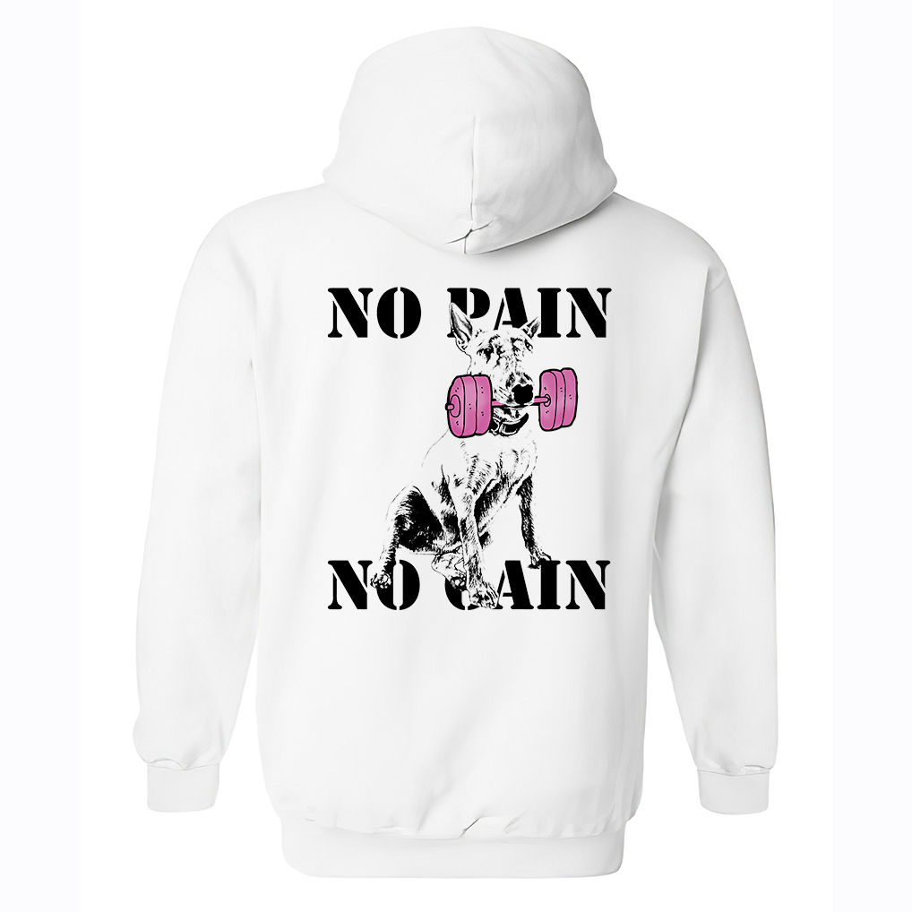 No Pain No Gain Printed Women's Hoodie-traneing
