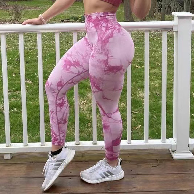 Tie-dye Yoga Sports And Fitness Pants-traneing