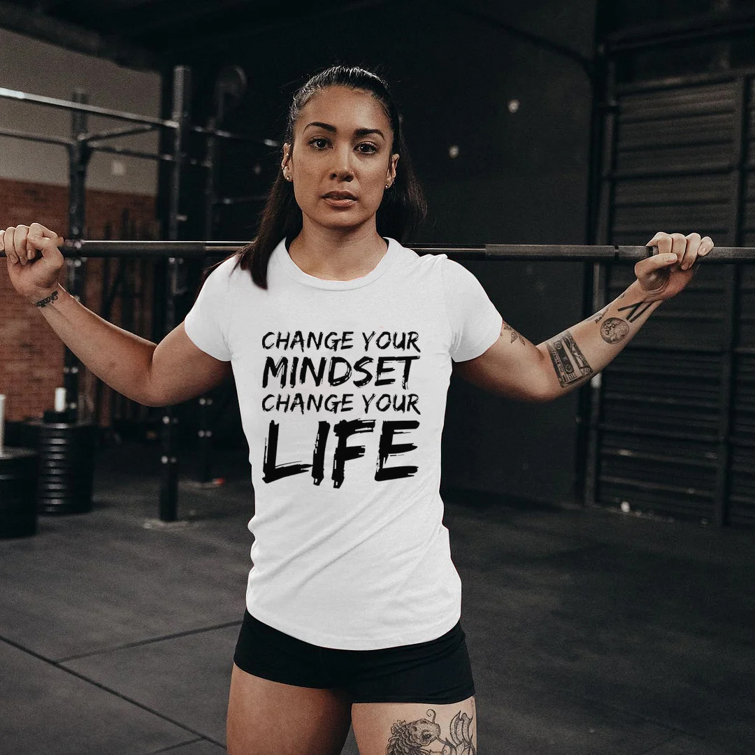Change Your Mindset Change Your Life Print Women's T-shirt