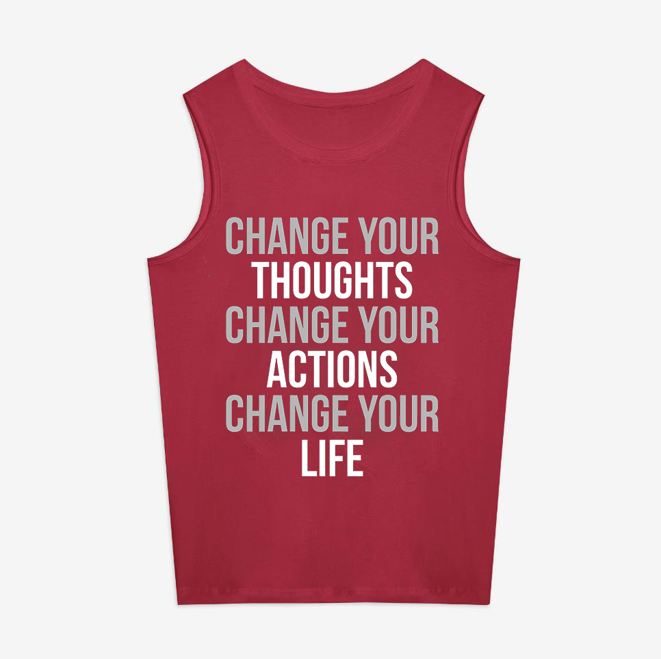 Change Your Thoughts Change Your Actions Print Women's Vest