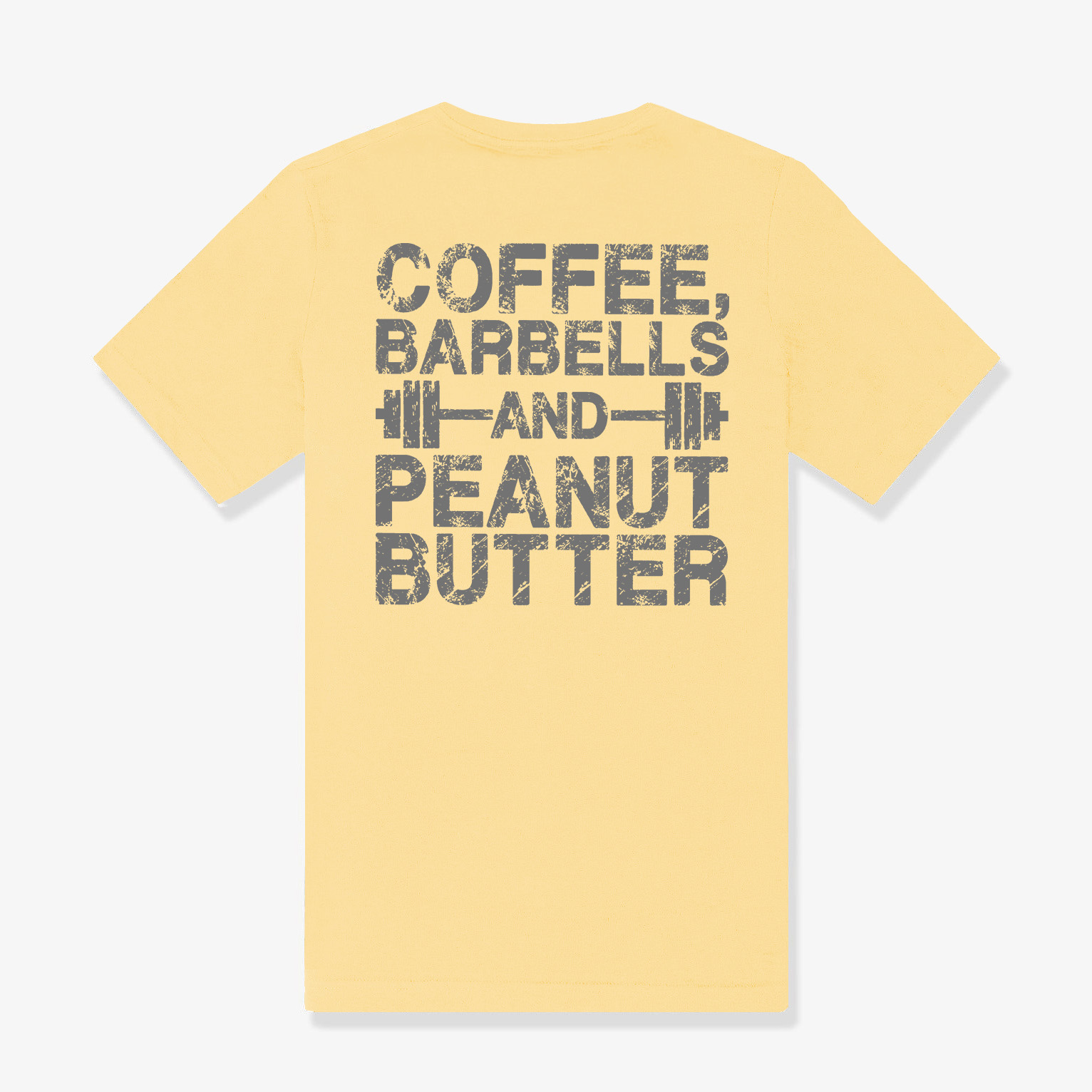 Coffee, Barbells And Peanut Butter Printed Women's T-shirt