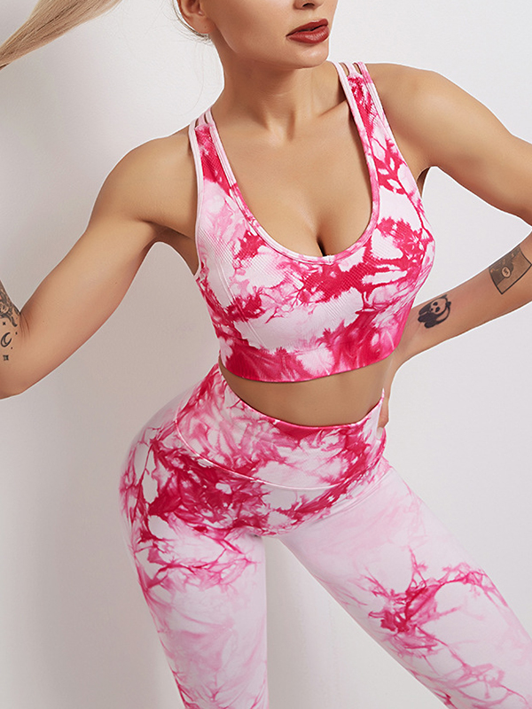 Tie Dye Tank With Built-In Bra-traneing