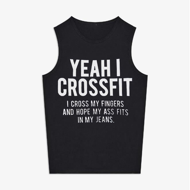 Yeah I Crossfit Printed Women's Vest-traneing