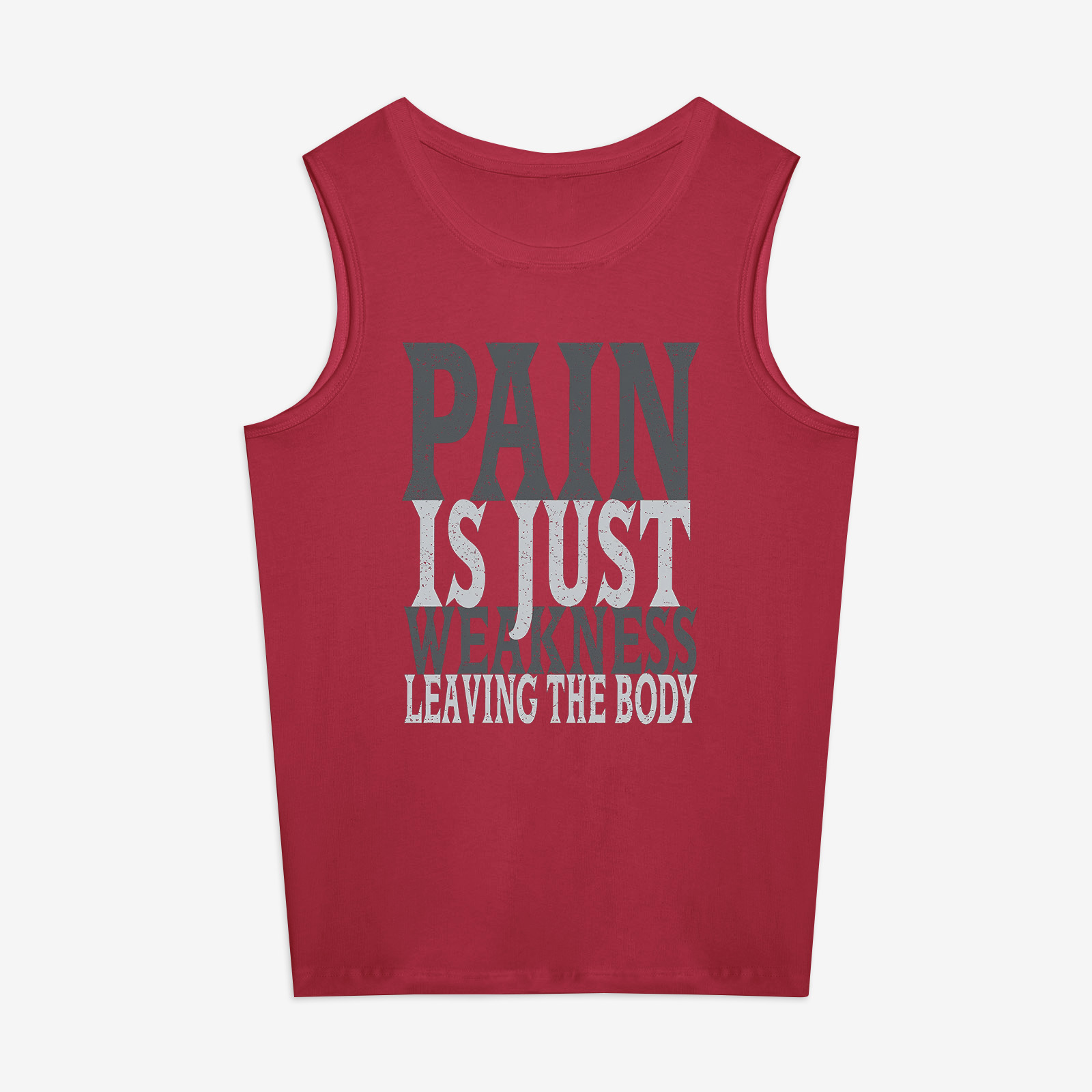 Pain Is Just Weakness Leaving The Body Printed Women's Vest