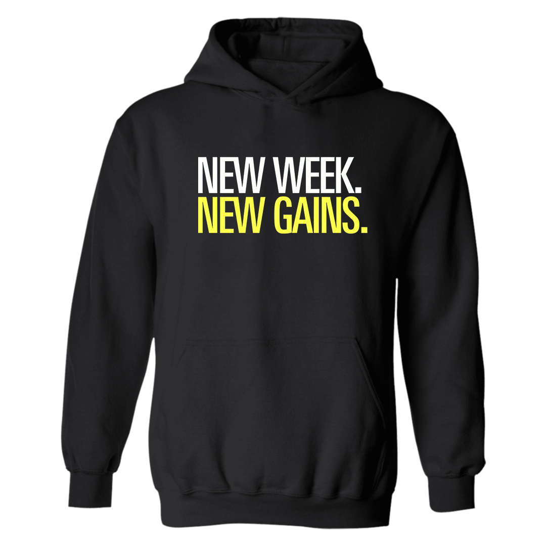 New Week. New Gains Printed Women's Hoodie-traneing