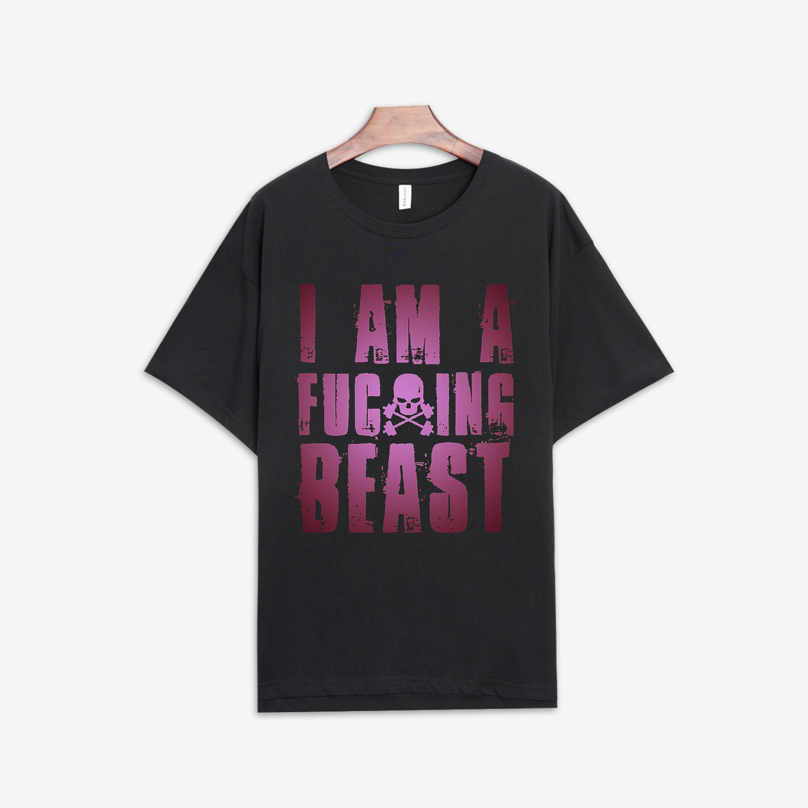 I Am A Fucxing Beast Printed Women's Oversized T-shirt