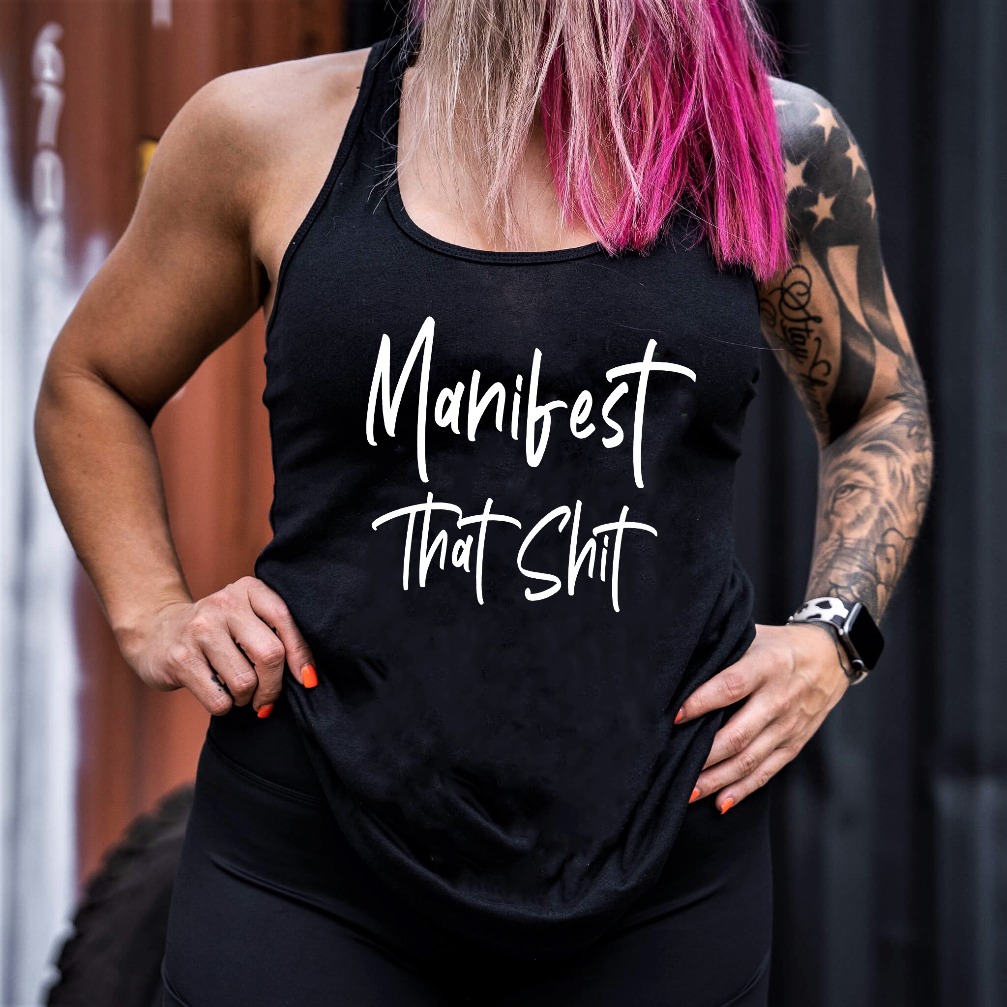 Manifest That Shit Printed Women's Tank Top