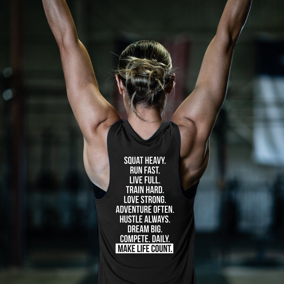 Make Life Count Printed Women's Vest