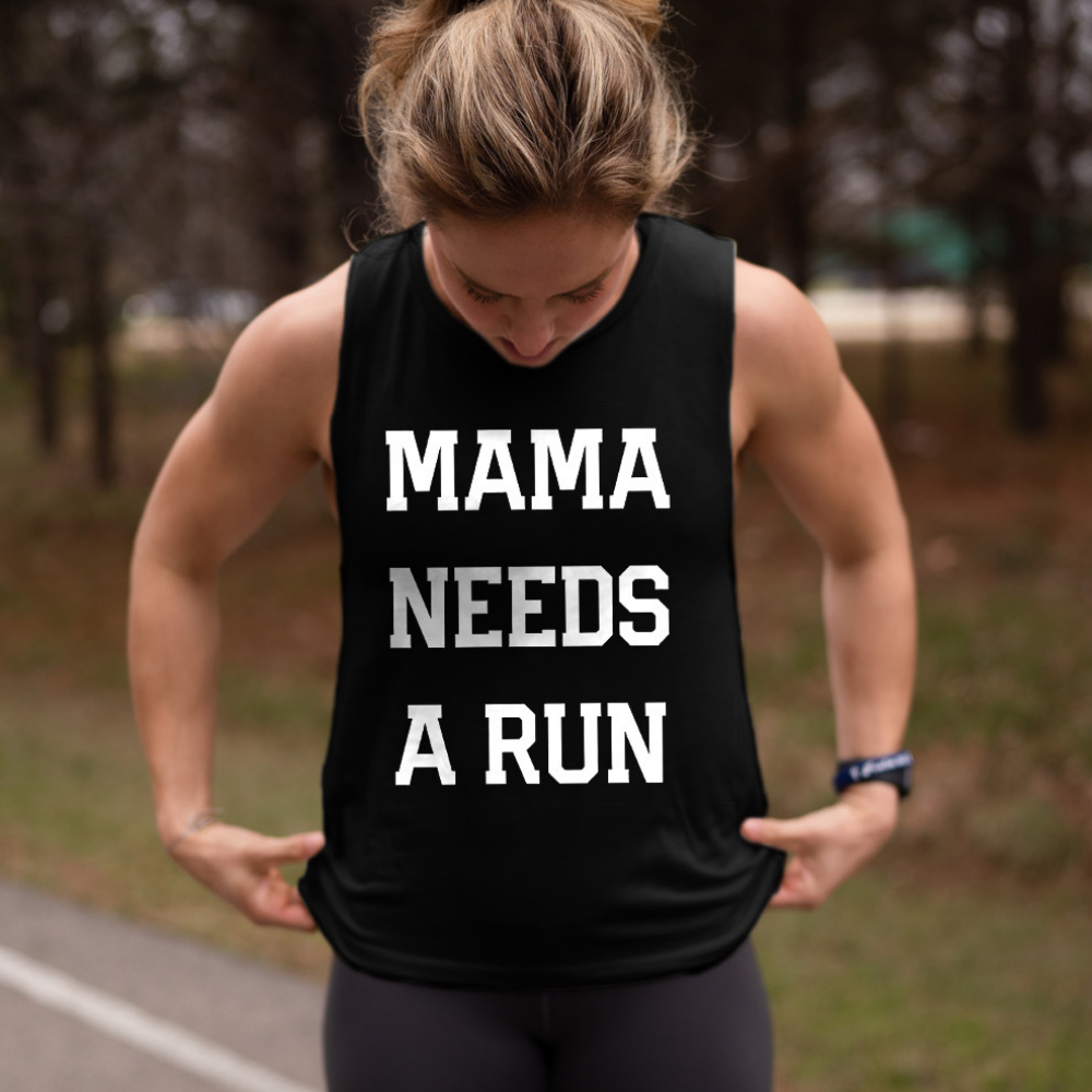 Mama Needs A Run Printed Women's Vest
