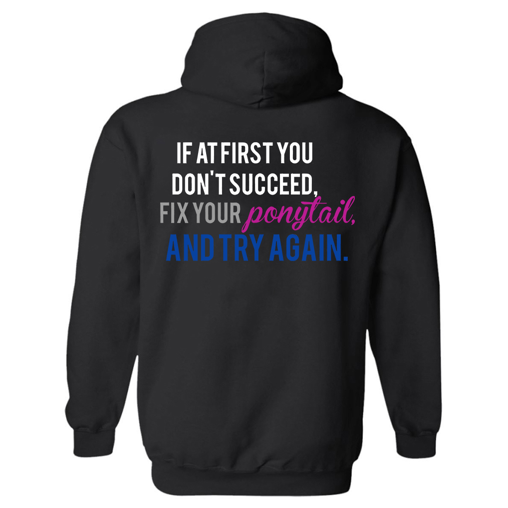 If At First You Don't Succeed Printed Women's Hoodie-traneing