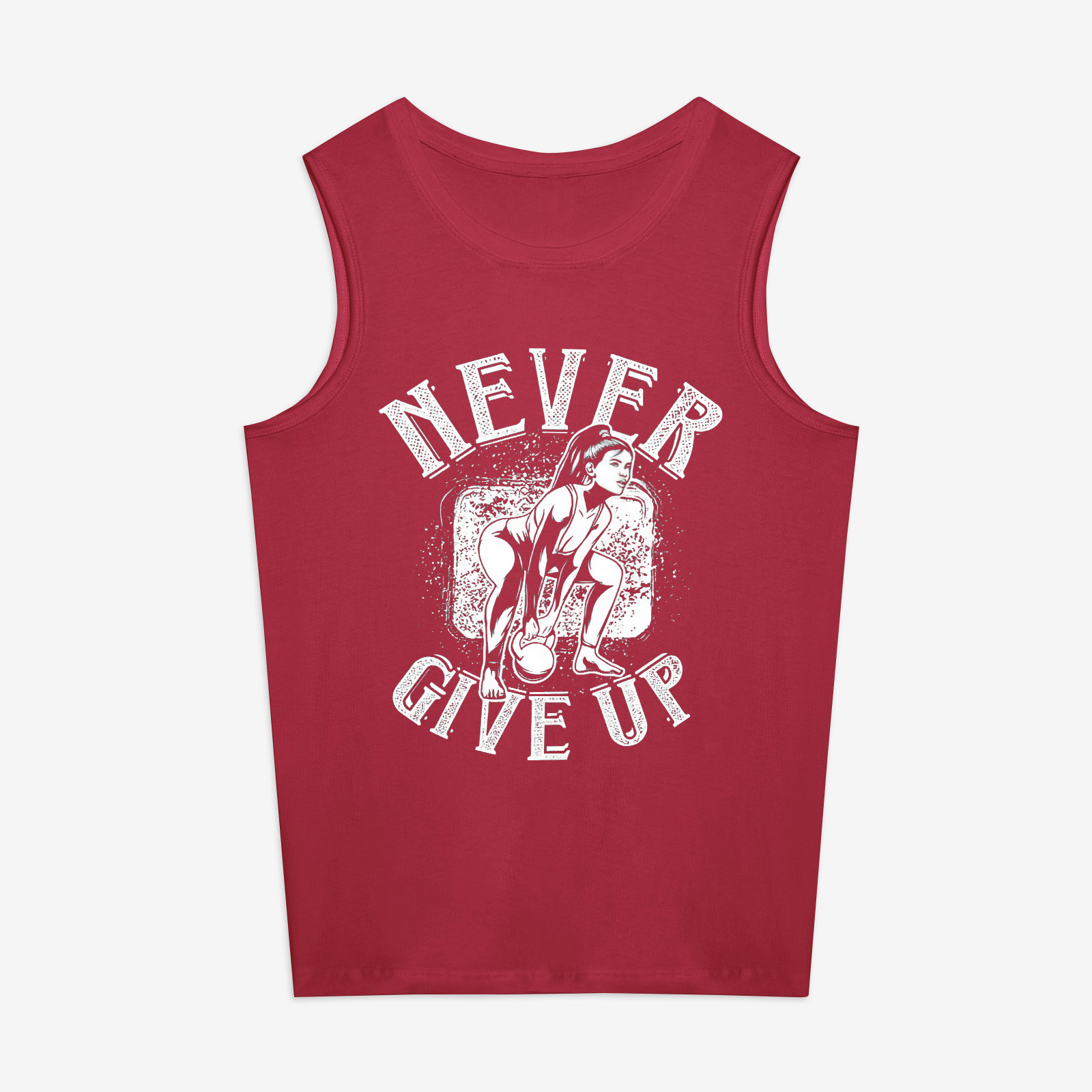 Never Give Up Printed  Women's Vest
