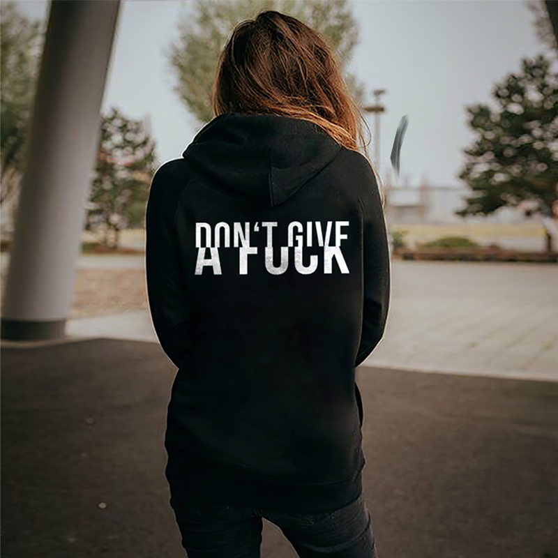 Don‘t Give A Fuck Letters Printing Women's Hoodie