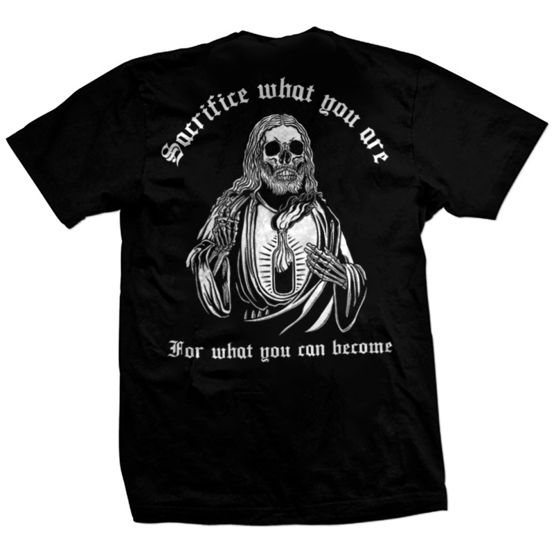 Cloeinc Sacrifice What You Are Skull Printing Men's T-shirt Designer-Ranbybox