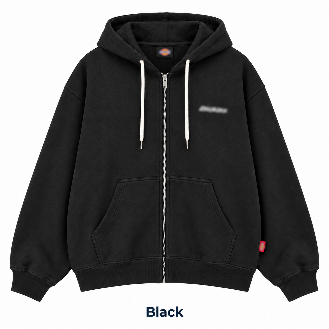 Black zip-up hoodie