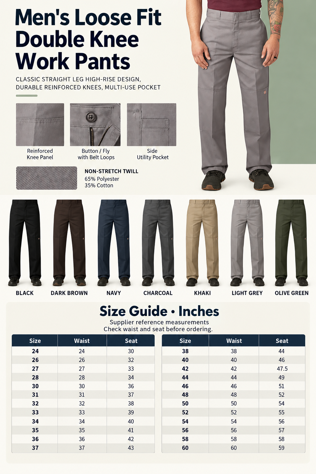 Size Guide · Inches