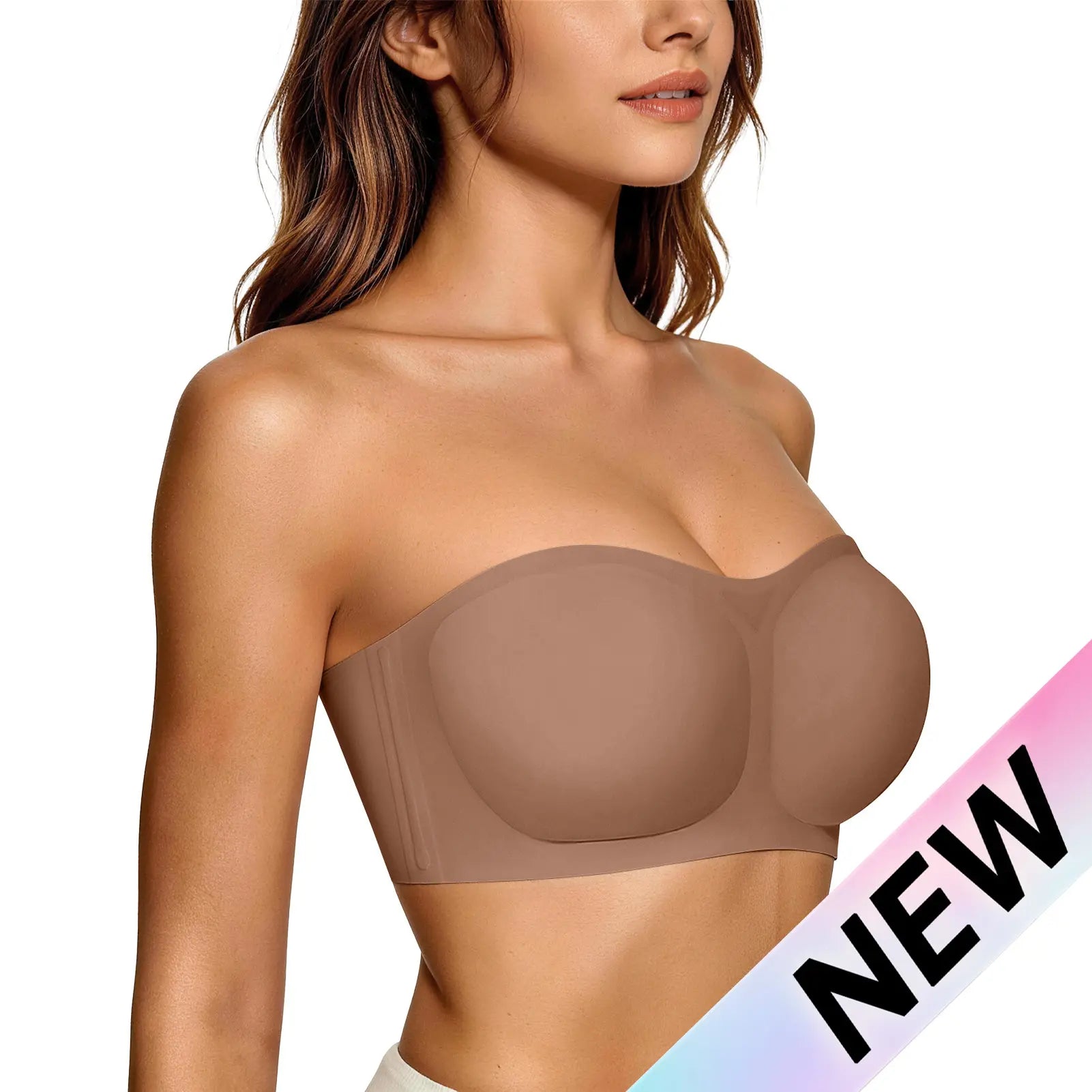 🔥 CLEARANCE SPECIAL – 5 FOR ONLY $23.99! Women’s Strapless Wireless Push-Up Bras – Non-Slip & Seamless Comfort