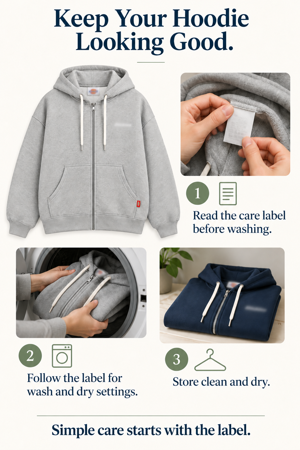 care — five-color zip hoodie bundle