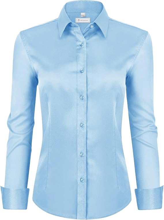 💚 LIMITED-TIME CLEARANCE ⚡ 10 FOR ONLY $26.99! Women’s Classic-Fit Dress Shirts – Elegant Everyday Button-Down Tops