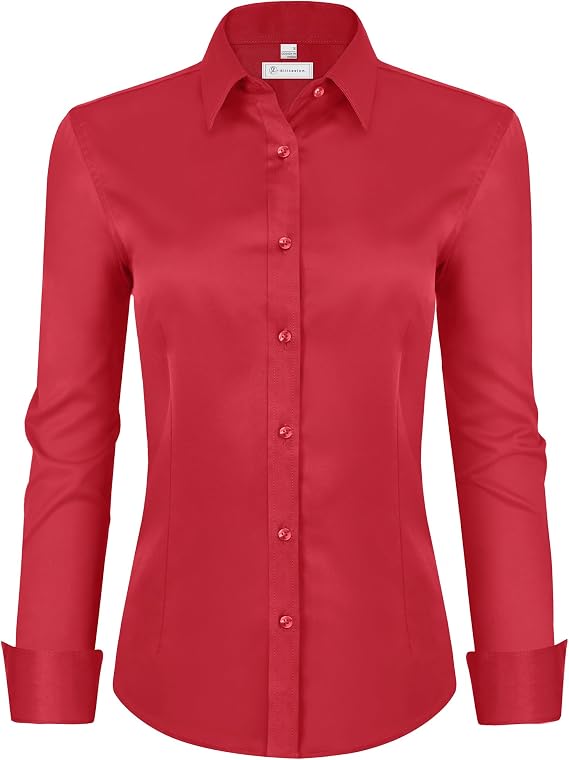 💚 LIMITED-TIME CLEARANCE ⚡ 10 FOR ONLY $26.99! Women’s Classic-Fit Dress Shirts – Elegant Everyday Button-Down Tops