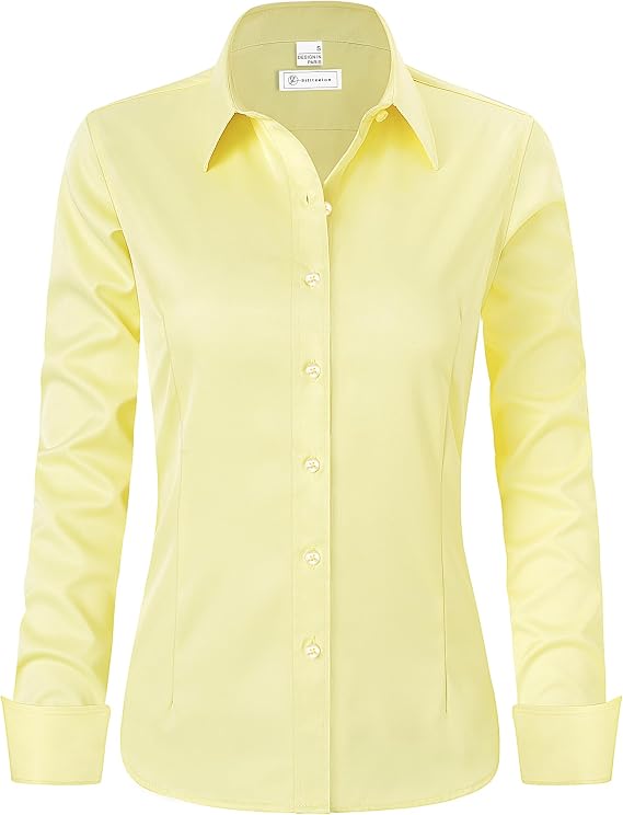 💚 LIMITED-TIME CLEARANCE ⚡ 10 FOR ONLY $26.99! Women’s Classic-Fit Dress Shirts – Elegant Everyday Button-Down Tops