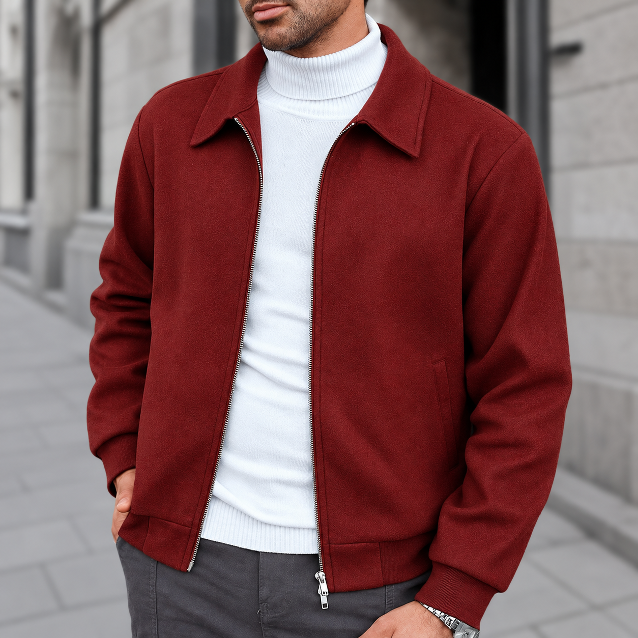 Men's casual fall and winter jacket