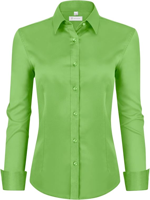 💚 LIMITED-TIME CLEARANCE ⚡ 10 FOR ONLY $26.99! Women’s Classic-Fit Dress Shirts – Elegant Everyday Button-Down Tops