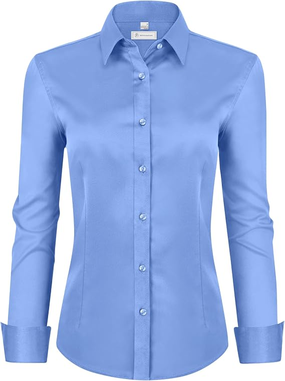 💚 LIMITED-TIME CLEARANCE ⚡ 10 FOR ONLY $26.99! Women’s Classic-Fit Dress Shirts – Elegant Everyday Button-Down Tops
