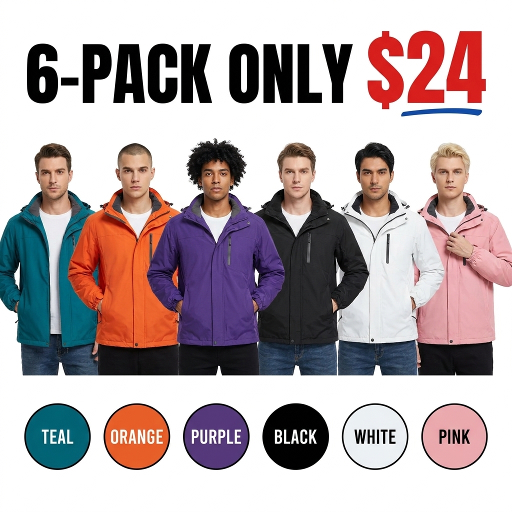 Unisex Waterproof Windproof Hooded Outdoor Jacket