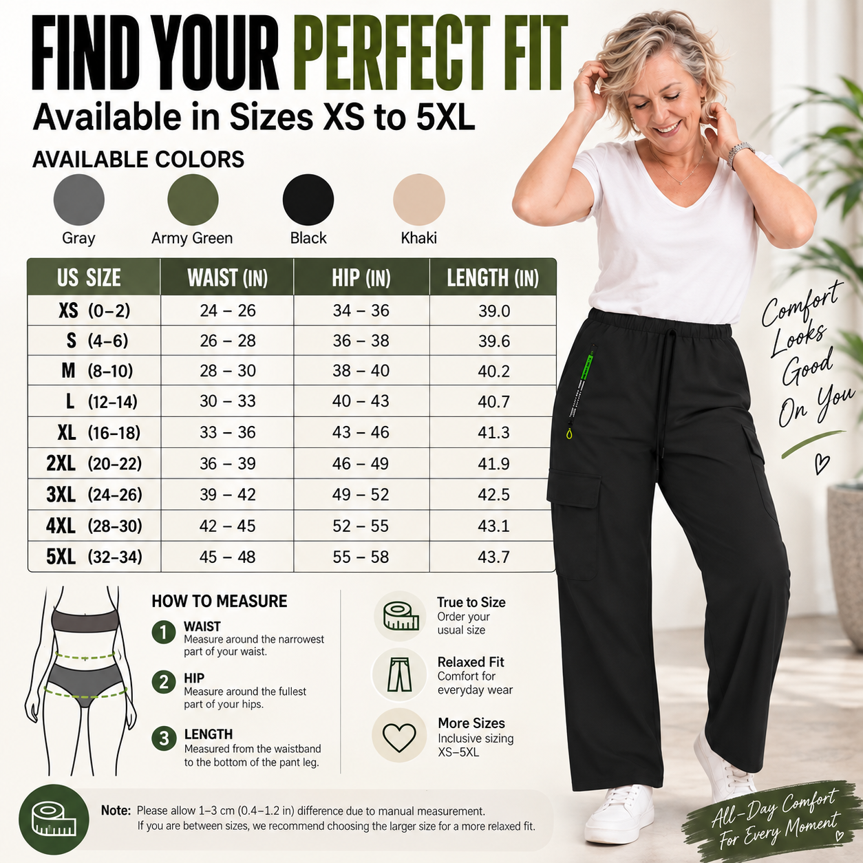 🔥 LIMITED-TIME CLEARANCE ⚡ 4 FOR ONLY $24.99! Women’s Vintage Cargo Pants – Relaxed Fit, Functional Pockets & Adjustable Waist