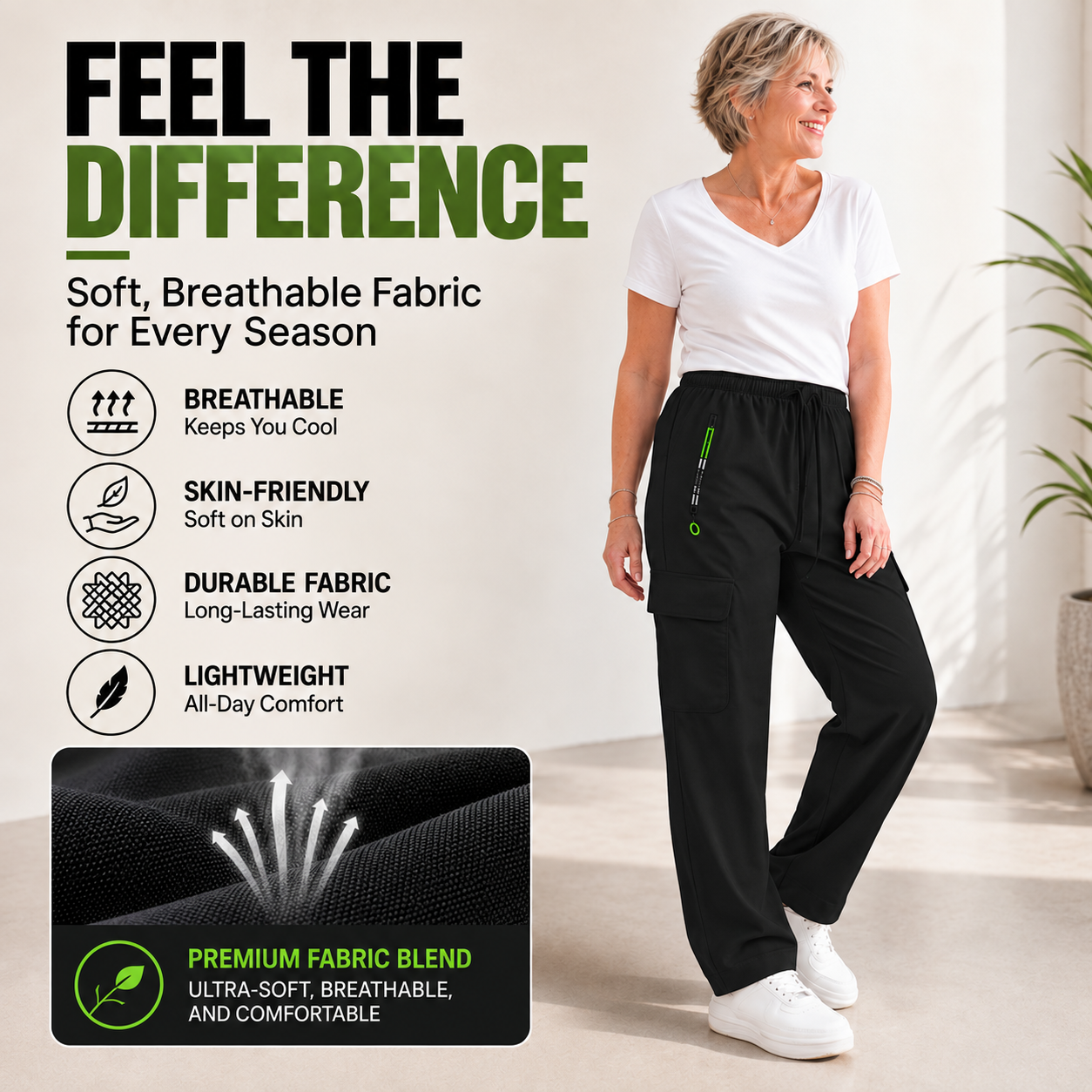 🔥 LIMITED-TIME CLEARANCE ⚡ 4 FOR ONLY $24.99! Women’s Vintage Cargo Pants – Relaxed Fit, Functional Pockets & Adjustable Waist