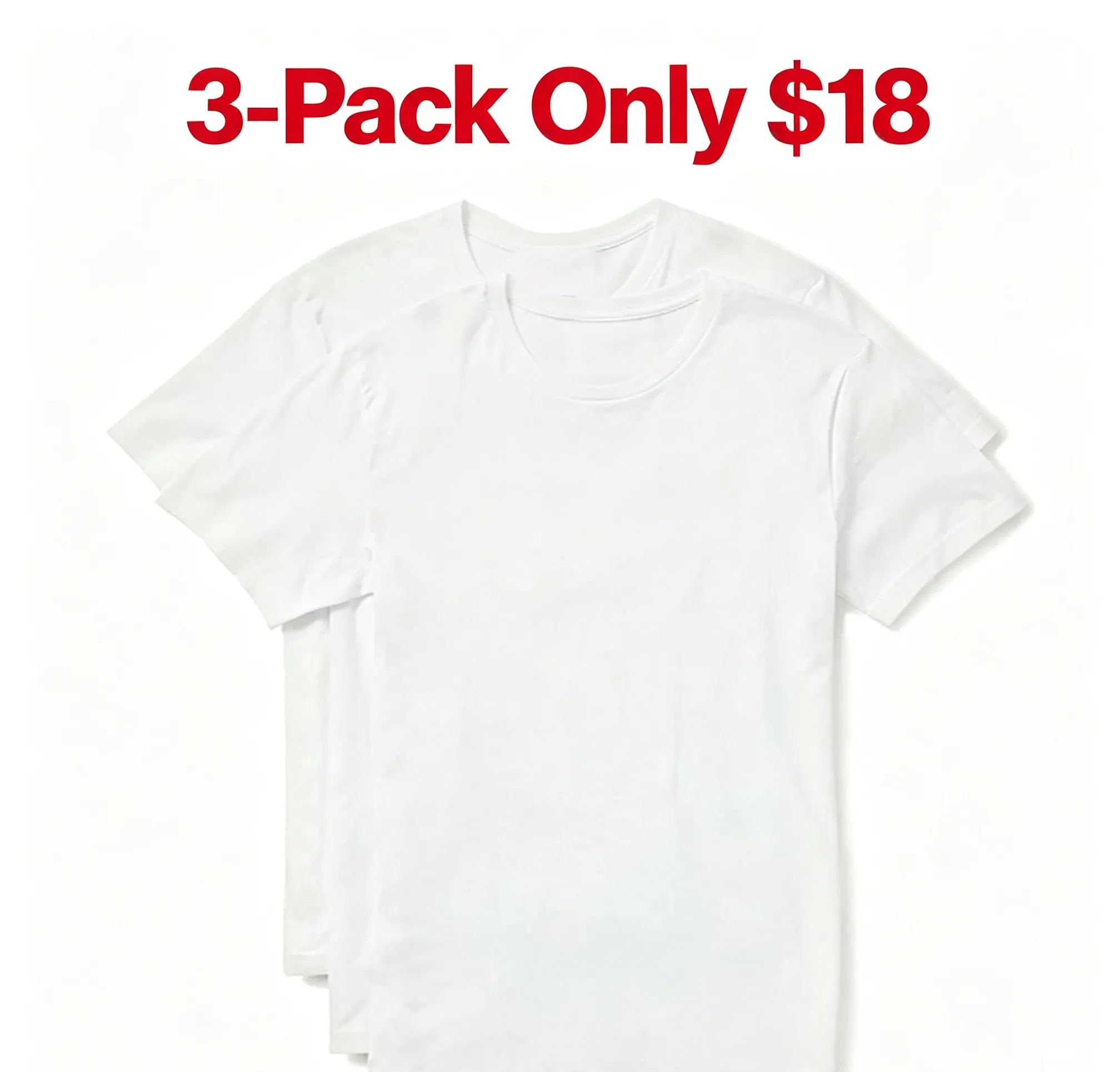 Men’s 3-Pack Slim Fit Crewneck T-Shirts – White & Black