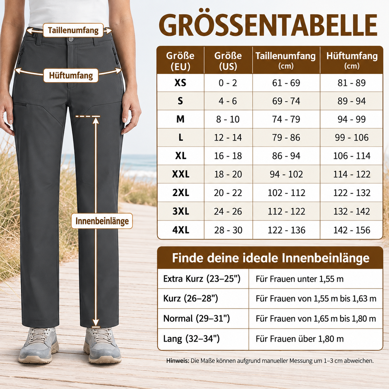 🔥 7 STÜCK FÜR NUR 26,99 €! Trelovia Damen-Outdoorhose mit Stretch – leicht, flexibel und wasserabweisend