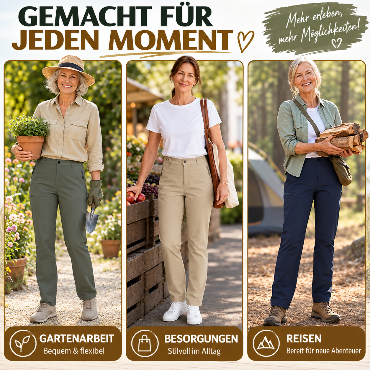 🔥 7 STÜCK FÜR NUR 26,99 €! Trelovia Damen-Outdoorhose mit Stretch – leicht, flexibel und wasserabweisend