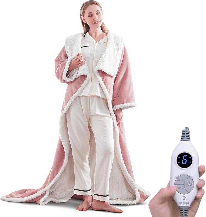 🔥 12 FOR ONLY $29.99! Heated Sherpa Wrap with Foot Pocket – Cozy Warmth, Overheat Protection & Auto Shut-Off