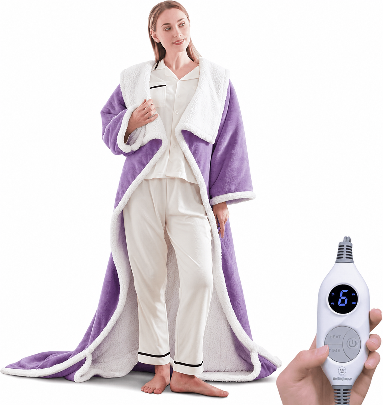 🔥 12 FOR ONLY $29.99! Heated Sherpa Wrap with Foot Pocket – Cozy Warmth, Overheat Protection & Auto Shut-Off