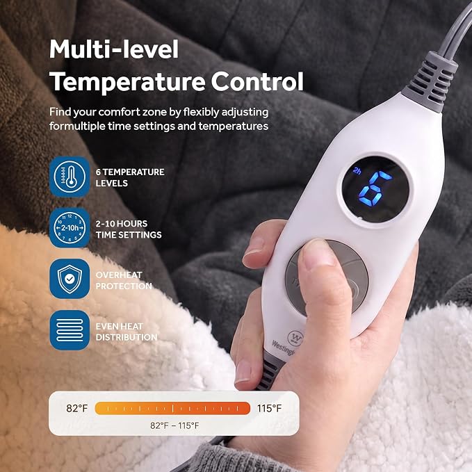 🔥 12 FOR ONLY $29.99! Heated Sherpa Wrap with Foot Pocket – Cozy Warmth, Overheat Protection & Auto Shut-Off