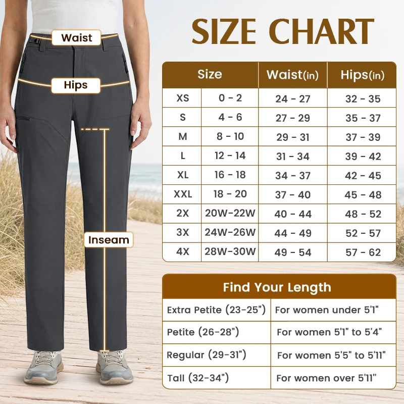 Trelovia - Women's Stretch Flex-Fit Outdoor Utility Pants