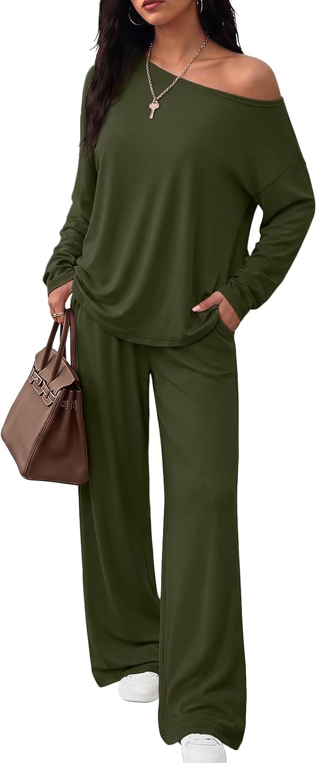 Trendy Queen 2 Piece Lounge Sets for Women 2026 Fall Outfits Sweat Sets