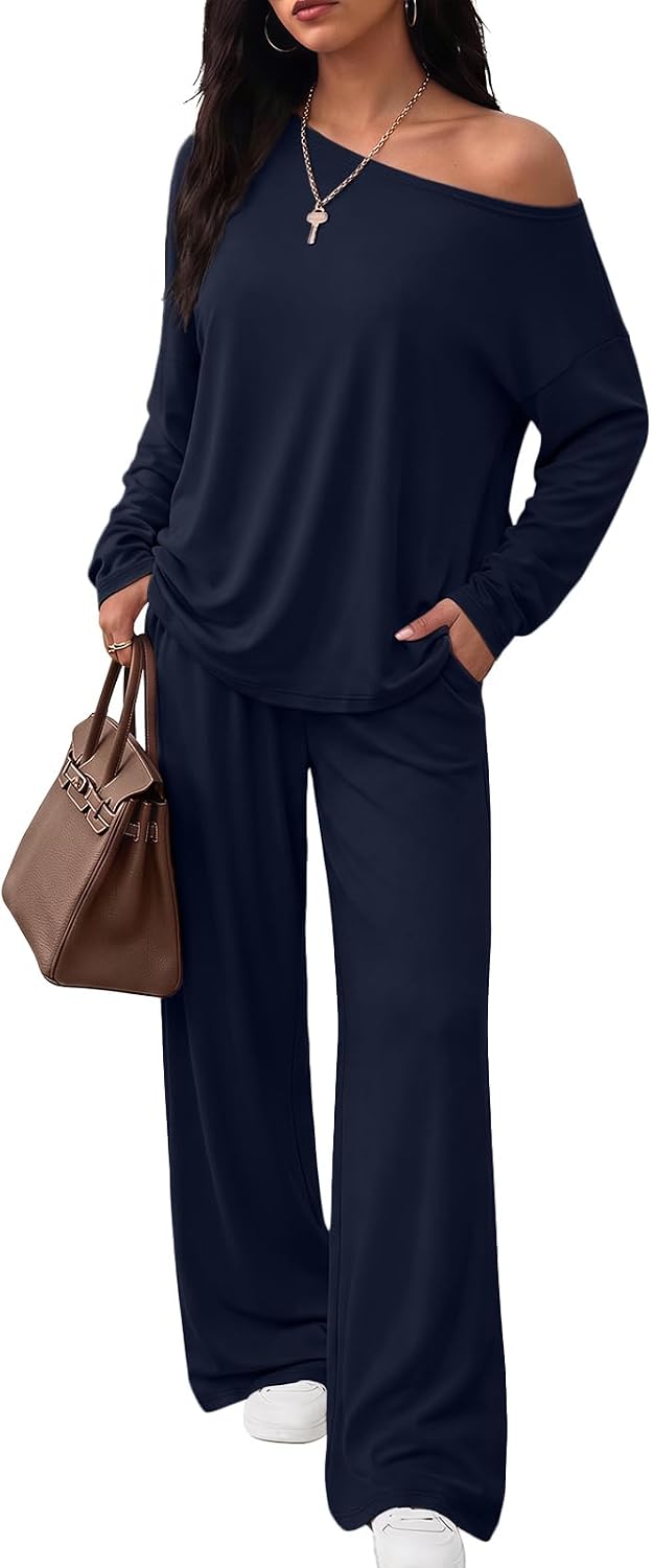Trendy Queen 2 Piece Lounge Sets for Women 2026 Fall Outfits Sweat Sets