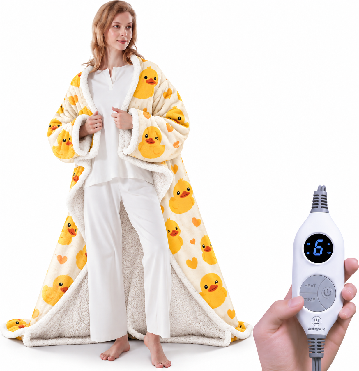 🔥 12 FOR ONLY $29.99! Heated Sherpa Wrap with Foot Pocket – Cozy Warmth, Overheat Protection & Auto Shut-Off