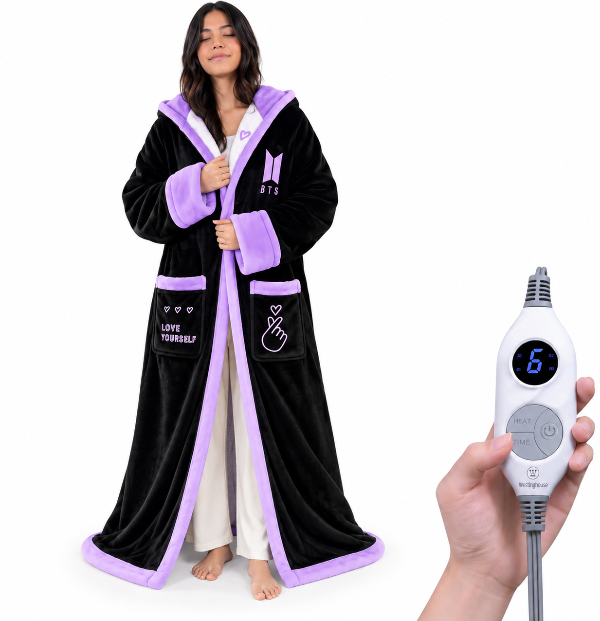 🔥 12 FOR ONLY $29.99! Heated Sherpa Wrap with Foot Pocket – Cozy Warmth, Overheat Protection & Auto Shut-Off