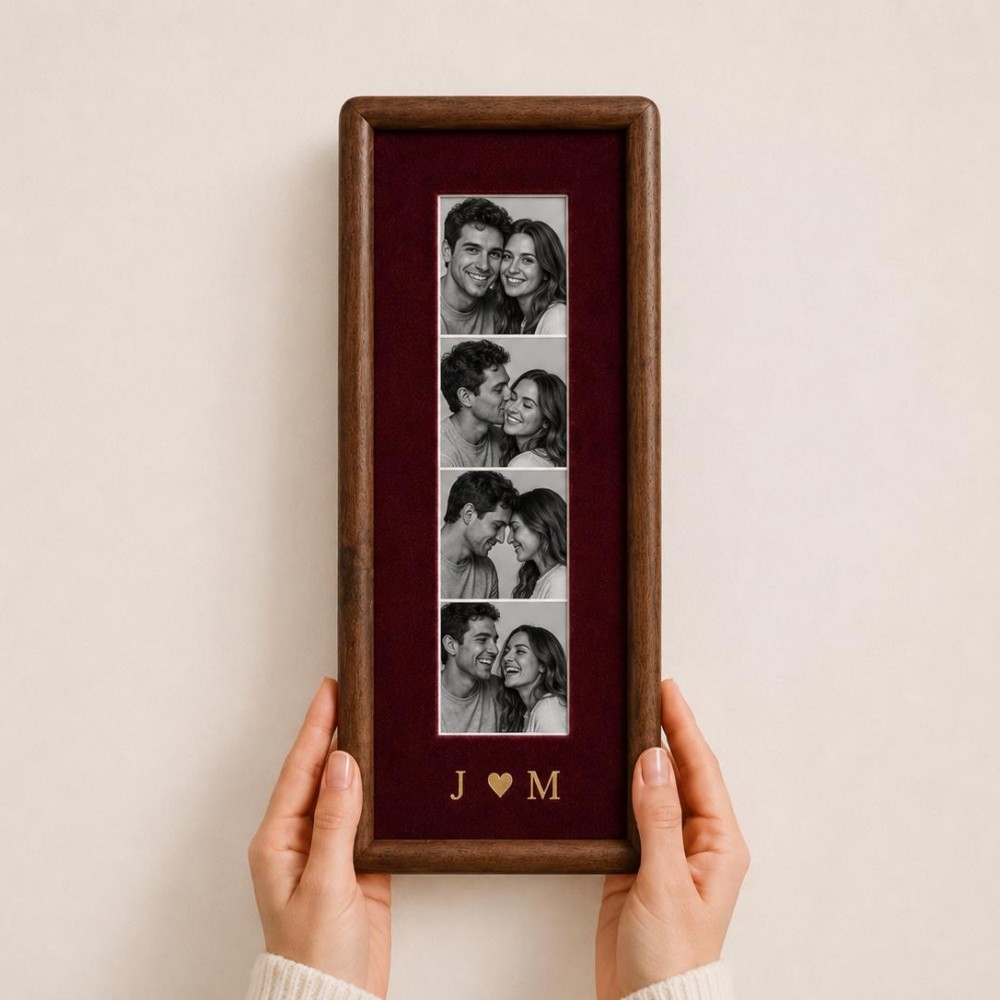 Personalized Photo Strip Frame – Custom Couple Memory Keepsake