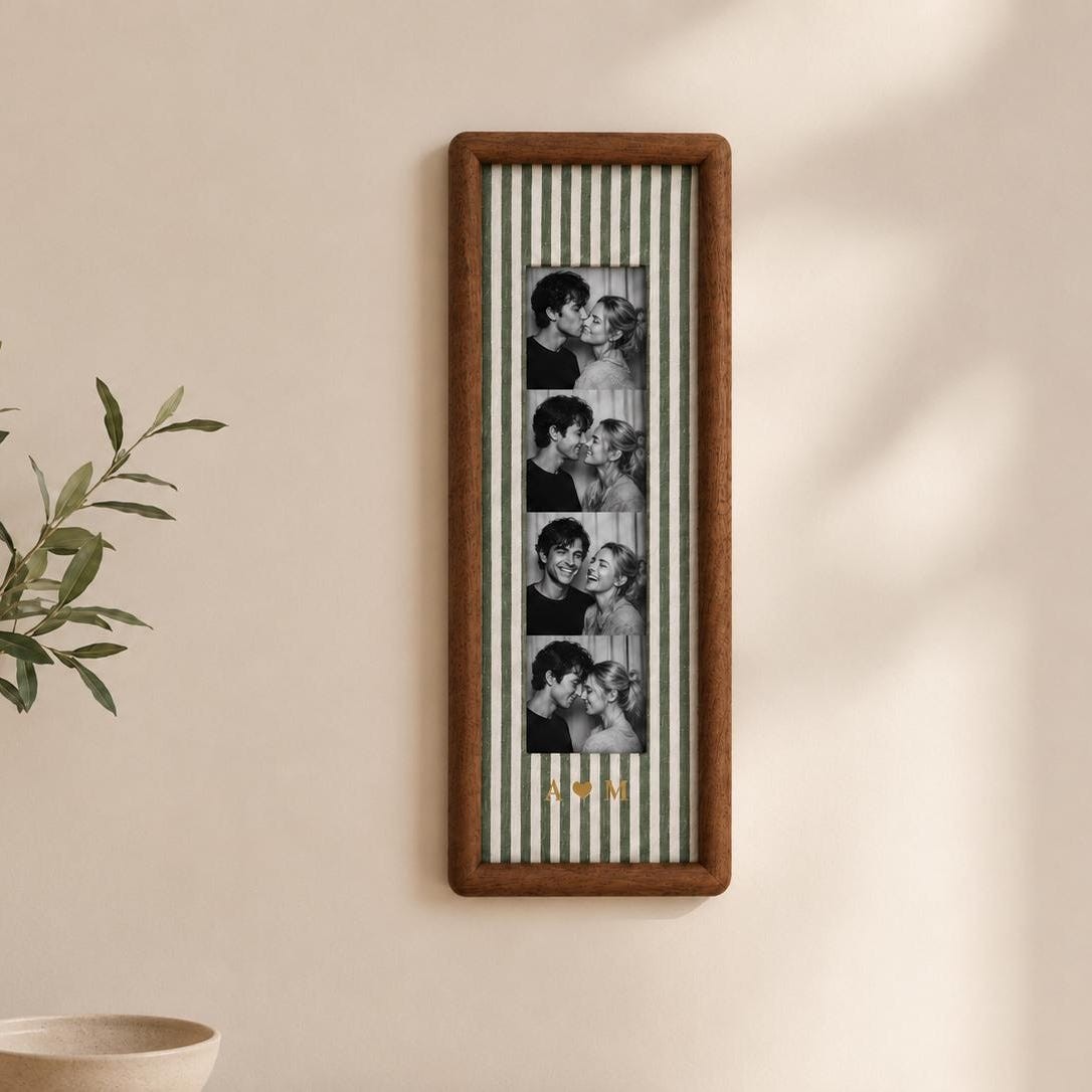 Personalized Photo Strip Frame – Custom Couple Keepsake & Wall Decor