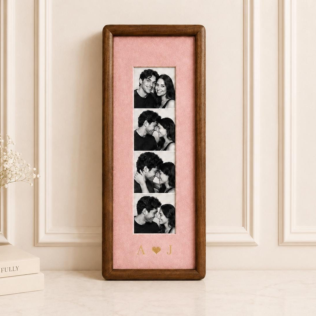 Personalized Couple Photo Strip Frame – Custom Memory Keepsake