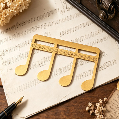 Personalized Music Note Page Holder Bookmark – Custom Name Engraved Stainless Steel Clip for Sheet Music, Piano, Violin & Guitar Players, Gift for Musicians