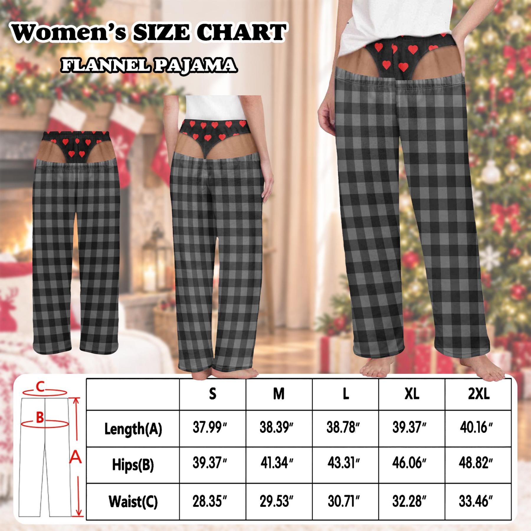 Personalized Fake Butt Prank Pajama Pants, Funny Custom Underwear Print Lounge Pants, Novelty Christmas Gag Gift